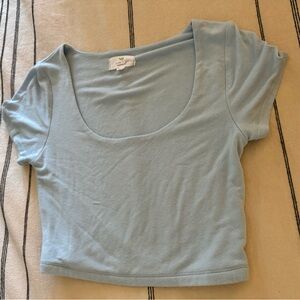 Blue crop top